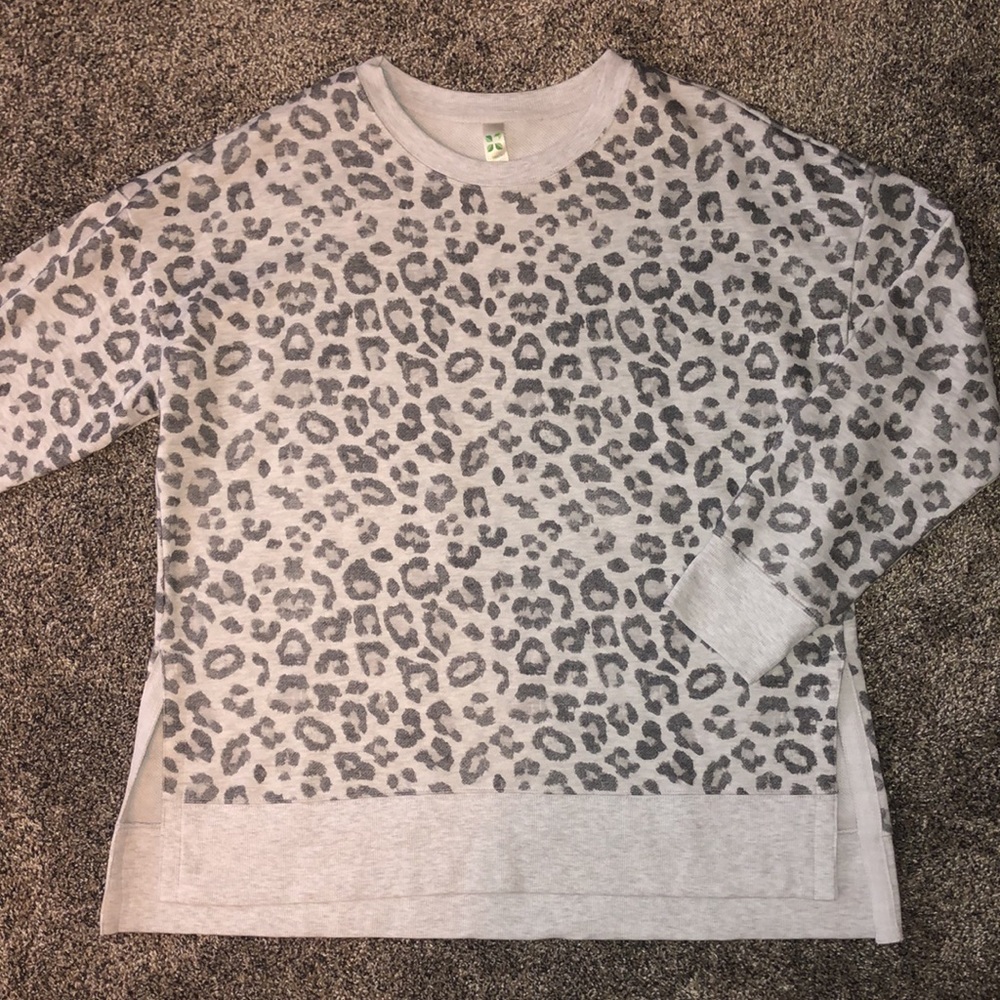 Green Tea Snow Leopard Sweatshirt